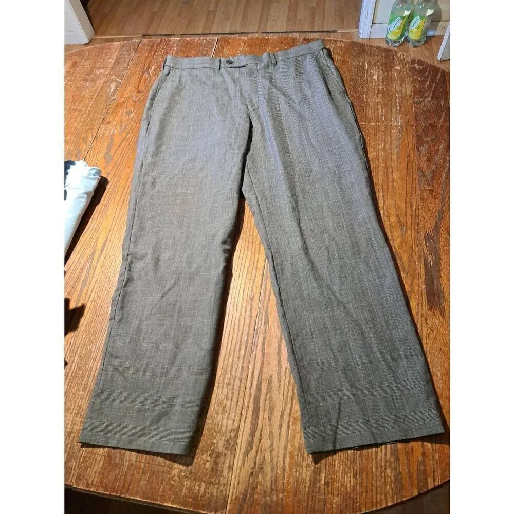 37x29 Lands End Classic Clothing Grey Wool Pants with Pockets and Belt Loops